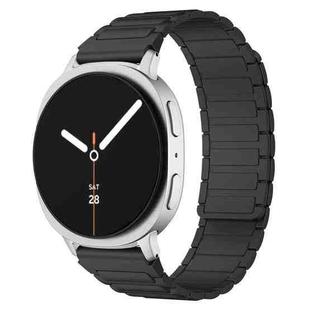 For Samsung Galaxy Watch8 / 8 Classic xDfind I-shaped Magnetic Silicone Watch Band(Black)