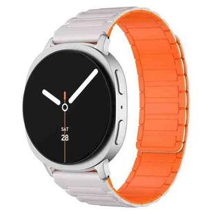 For Samsung Galaxy Watch8 / 8 Classic xDfind I-shaped Magnetic Silicone Watch Band(Starlight Orange)