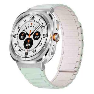For Samsung Galaxy Watch Ultra / Ultra 2025 xDfind I-shaped Magnetic Silicone Watch Band(Light Mint Starlight)