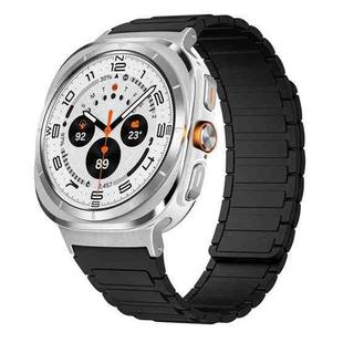 For Samsung Galaxy Watch Ultra / Ultra 2025 xDfind I-shaped Magnetic Silicone Watch Band(Black)