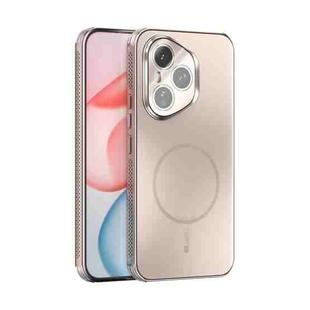 For Honor 400 Pro Global 160.8mm ABEEL Heat Dissipation Frosted MagSafe Phone Case with Lens Film(Rose Gold)