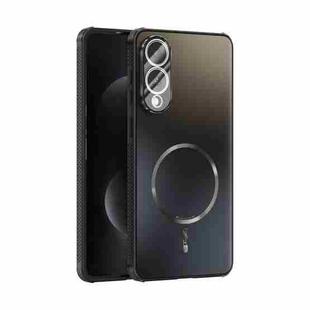 For Samsung Galaxy S25 Edge 5G ABEEL Heat Dissipation Frosted MagSafe Phone Case with Lens Film(Black)