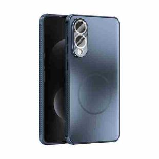 For Samsung Galaxy S25 Edge 5G ABEEL Heat Dissipation Frosted MagSafe Phone Case with Lens Film(Dark Blue)