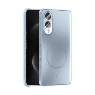 For Samsung Galaxy S25 Edge 5G ABEEL Heat Dissipation Frosted MagSafe Phone Case with Lens Film(Light Blue)