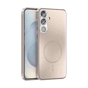 For Samsung Galaxy S25+ 5G ABEEL Heat Dissipation Frosted MagSafe Phone Case with Lens Film(Rose Gold)