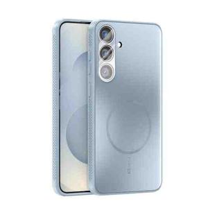 For Samsung Galaxy S25 5G ABEEL Heat Dissipation Frosted MagSafe Phone Case with Lens Film(Light Blue)