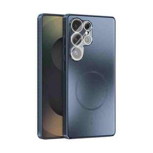 For Samsung Galaxy S25 Ultra 5G ABEEL Heat Dissipation Frosted MagSafe Phone Case with Lens Film(Dark Blue)