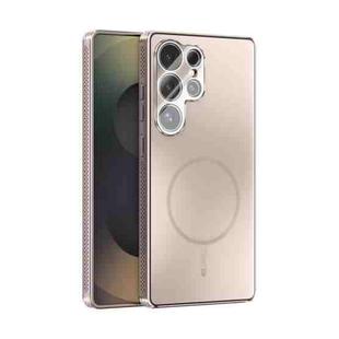 For Samsung Galaxy S25 Ultra 5G ABEEL Heat Dissipation Frosted MagSafe Phone Case with Lens Film(Rose Gold)