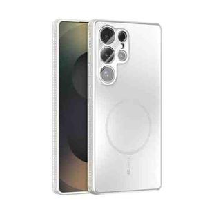 For Samsung Galaxy S25 Ultra 5G ABEEL Heat Dissipation Frosted MagSafe Phone Case with Lens Film(White)