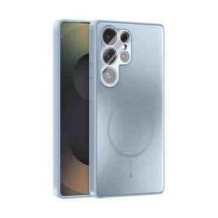 For Samsung Galaxy S25 Ultra 5G ABEEL Heat Dissipation Frosted MagSafe Phone Case with Lens Film(Light Blue)