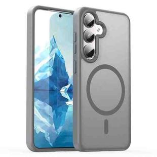 For Samsung Galaxy S24 5G Fanying Series PC Hybrid TPU Translucent Frosted MagSafe Phone Case(Silver Grey)