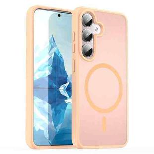 For Samsung Galaxy S24 5G Fanying Series PC Hybrid TPU Translucent Frosted MagSafe Phone Case(Rouge Powder)