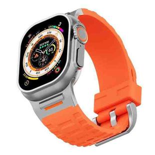 For Apple Watch 46mm / 49mm / 45mm / 44mm Tuobuzhe Liquid Silicone Watch Band(Orange)
