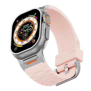 For Apple Watch 46mm / 49mm / 45mm / 44mm Tuobuzhe Liquid Silicone Watch Band(Retro Rose)