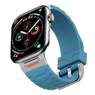 For Apple Watch 42mm / 41mm / 40mm / 38mm Tuobuzhe Liquid Silicone Watch Band(Advanced Blue)