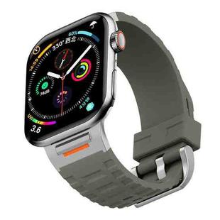 For Apple Watch 42mm / 41mm / 40mm / 38mm Tuobuzhe Liquid Silicone Watch Band(Forest Green)