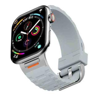 For Apple Watch 42mm / 41mm / 40mm / 38mm Tuobuzhe Liquid Silicone Watch Band(Cloudy Gray)