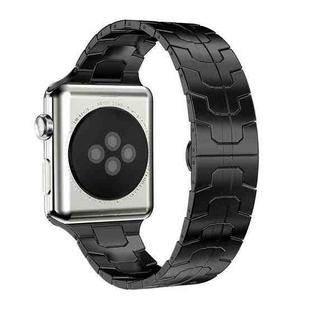 For Apple Watch 38 / 40 / 41 / S10 42mm xDfind Butterfly Buckle Stainless Steel Watch Band(Black)