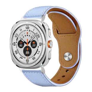 For Samsung Galaxy Watch Ultra / Ultra 2025 xDfind Rivet Buckle Genuine Leather Watch Band(Lavender)