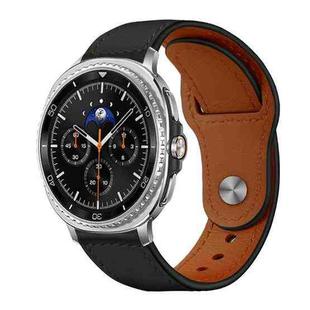 For Samsung Galaxy Watch8 / 8 Classic xDfind Rivet Buckle Genuine Leather Watch Band(Green)