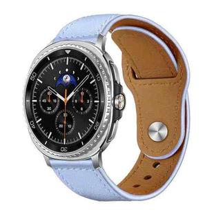 For Samsung Galaxy Watch8 / 8 Classic xDfind Rivet Buckle Genuine Leather Watch Band(Lavender)