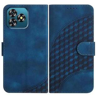 For Oukitel C53 Elephant Head Embossed Phone Leather Case with Lanyard(Royal Blue)