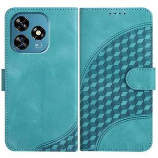 For Oukitel C51 Elephant Head Embossed Phone Leather Case with Lanyard(Light Blue)