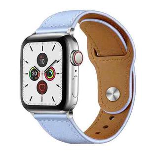 For Apple Watch 38 / 40 / 41 / S10 42mm xDfind Rivet Buckle Genuine Leather Watch Band(Lavender)