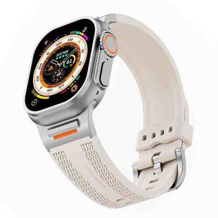 For Apple Watch 46mm / 49mm / 45mm / 44mm Tuobuzhe Woven Texture Silicone Watch Band(Starlight)