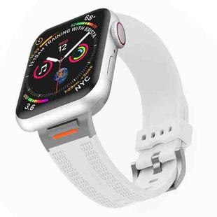 For Apple Watch 42mm / 41mm / 40mm / 38mm Tuobuzhe Woven Texture Silicone Watch Band(White)