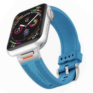For Apple Watch 42mm / 41mm / 40mm / 38mm Tuobuzhe Woven Texture Silicone Watch Band(Advanced Blue)
