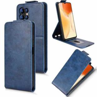 For Oukitel C1 / C1 Pro Magnetic Vertical Flip Leather Phone Case with Buckle(Blue)