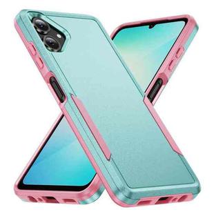 For Samsung Galaxy A06 4G / 5G Pioneer Armor Heavy Duty PC + TPU Phone Case(Green+Pink)