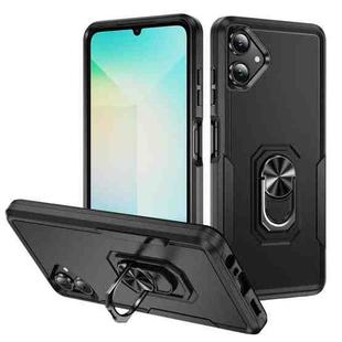 For Samsung Galaxy A06 4G / 5G Pioneer Armor Heavy Duty PC + TPU Phone Case with Holder(Black)