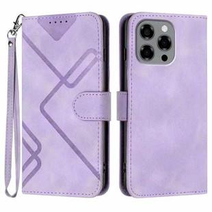 For Doogee Note 58 / Note 58 Pro Line Pattern Skin Feel Leather Phone Case(Light Purple)