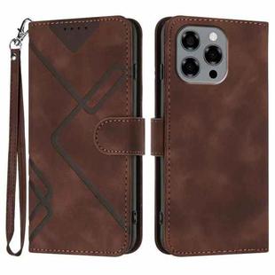For Doogee Note 58 / Note 58 Pro Line Pattern Skin Feel Leather Phone Case(Coffee)