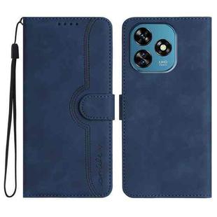 For Oukitel C51 Heart Pattern Skin Feel Leather Phone Case(Royal Blue)