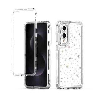 For Samsung Galaxy S25 Edge 5G Transparent Acrylic Laser Paper Phone Case(Stars)