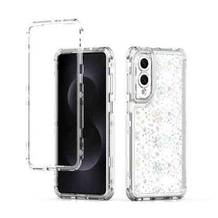 For Samsung Galaxy S25 Edge 5G Transparent Acrylic Laser Paper Phone Case(Snowflake)