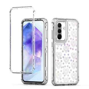 For Samsung Galaxy A36 5G Transparent Acrylic Laser Paper Phone Case(Love Heart)