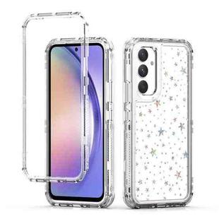For Samsung Galaxy A54 5G Transparent Acrylic Laser Paper Phone Case(Stars)