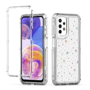 For Samsung Galaxy A23 5G / 4G Transparent Acrylic Laser Paper Phone Case(Stars)