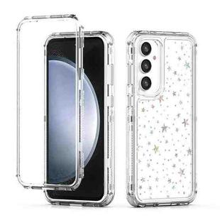 For Samsung Galaxy S24 FE 5G Transparent Acrylic Laser Paper Phone Case(Stars)
