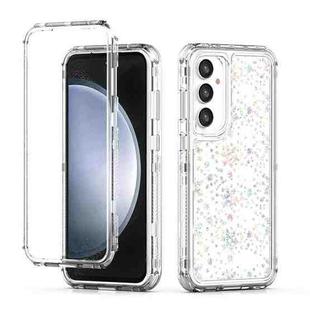 For Samsung Galaxy S24 FE 5G Transparent Acrylic Laser Paper Phone Case(Snowflake)