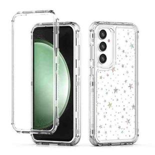 For Samsung Galaxy S25 / S24 5G Transparent Acrylic Laser Paper Phone Case(Stars)