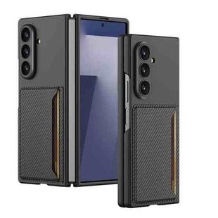 For Samsung Galaxy Z Fold7 5G GKK Ultra-thin Card Bag Phone Case(Carbon Fiber)