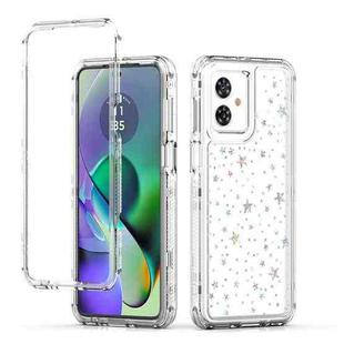 For Motorola Moto G55 / G54 5G Transparent Acrylic Laser Paper Phone Case(Stars)