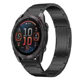 For Garmin Fenix 8/7X/6X/5X 26mm xDfind I-Shaped Buckle Stainless Steel Watch Band(Black)