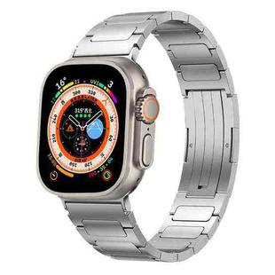 For Apple Watch 42 / 44 / 45 / 46 / 49mm xDfind I-Shaped Buckle Stainless Steel Watch Band(Silver)