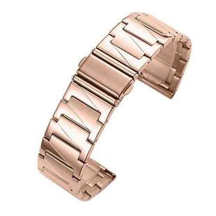 22mm xDfind Stepped Stainless Steel Watch Band(Rose Gold)